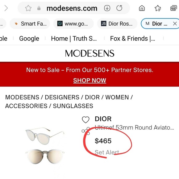 DIOR "ULTIMEF" 53MM SILVER & PINK ROUND AVIATOR SUNGLASSES 🕶 - Picture 5 of 8